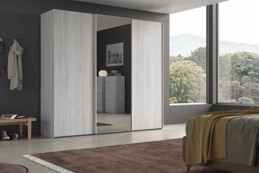 Bissolo Casa Armadi Anta Scorrevole<Guardaroba 3 ante scorrevoli in rovere con specchi