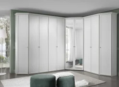Bissolo Casa Armadi Anta Battente<Guardaroba ad angolo bianco frassinato