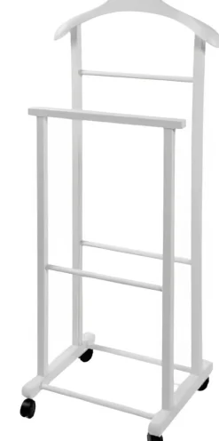 Bissolo Casa Appendiabiti E Servomuti<INDOSSATORE DOPPIO DA CAMERA IN LEGNO BIANCO : vendita online INDOSSATORE DOPPIO DA CAMERA IN LEGNO BIANCO in offerta