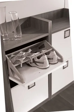 Bissolo Casa Mobili Da Ingresso<INGRESSO COMPLETO NOCE E BIANCO