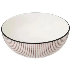 Bissolo Casa Piatti Insalatiere E Terrine<INSALATIERA LUNIS DIAM. 22CM BIANCA CON DECORO ROSSO