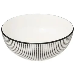 Bissolo Casa Piatti Insalatiere E Terrine<INSALATIERA LUNIS DIAM. 22CM BIANCA CON DECORO NERO
