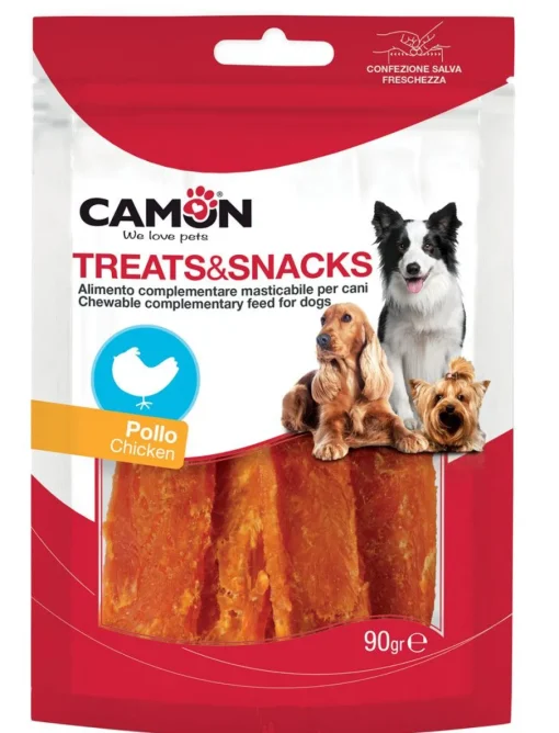 Bissolo Casa Cibi Cane<JERKY DI POLLO CROCCANTE 90GR: vendita online JERKY DI POLLO CROCCANTE 90GR in offerta
