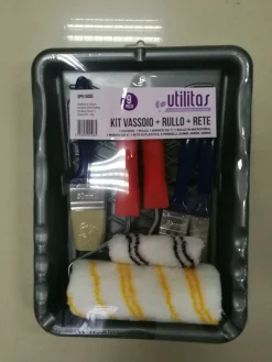 Bissolo Casa Pittura<KIT PITTURA 9PZ VASSOIO+RULLI C/MANICI+PENNELLI+RETE: vendita online KIT PITTURA 9PZ VASSOIO+RULLI C/MANICI+PENNELLI+RETE in offerta