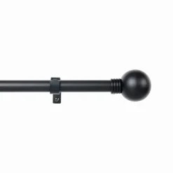 Bissolo Casa Accessori E Pali Tende Pali In Metallo<KIT 5PZ PALO IN METALLO 19MM - MODELLO SFERA ANELLO NERO 110-200CM: vendita online KIT 5PZ PALO IN METALLO 19MM - MODELLO SFERA ANELLO NERO 110-200CM in offerta