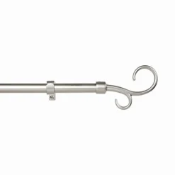 Bissolo Casa Accessori E Pali Tende Pali In Metallo<KIT 5PZ PALO IN METALLO 19MM - MODELLO DOPPIO UNCINO CROMO SATINATO 110-200CM: vendita online KIT 5PZ PALO IN METALLO 19MM - MODELLO DOPPIO UNCINO CROMO SATINATO 110-200CM in offerta