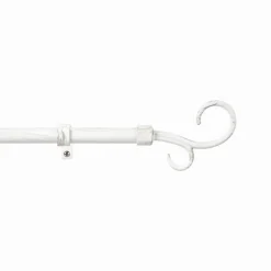 Bissolo Casa Accessori E Pali Tende Pali In Metallo<KIT 5PZ PALO IN METALLO 19MM - MODELLO DOPPIO UNCINO BIANCO-BEIGE 160-300CM: vendita online KIT 5PZ PALO IN METALLO 19MM - MODELLO DOPPIO UNCINO BIANCO-BEIGE 160-300CM in offerta