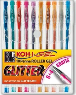 Bissolo Casa Penne Penne Roller E Gel<KOH I NOOR - SET 10 PENNE A GEL GLITTERATE: vendita online KOH I NOOR - SET 10 PENNE A GEL GLITTERATE in offerta