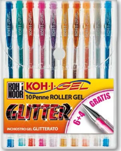 Bissolo Casa Penne Penne Roller E Gel<KOH I NOOR - SET 10 PENNE A GEL GLITTERATE: vendita online KOH I NOOR - SET 10 PENNE A GEL GLITTERATE in offerta