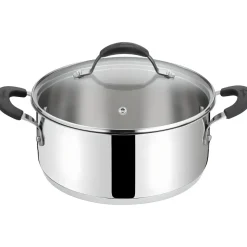 Bissolo Casa Cottura Casseruole<LAGOSTINA - CASSERUOLA 2 MANICI LINEA TEMPRA CON COPERCHIO DIAM.26CM