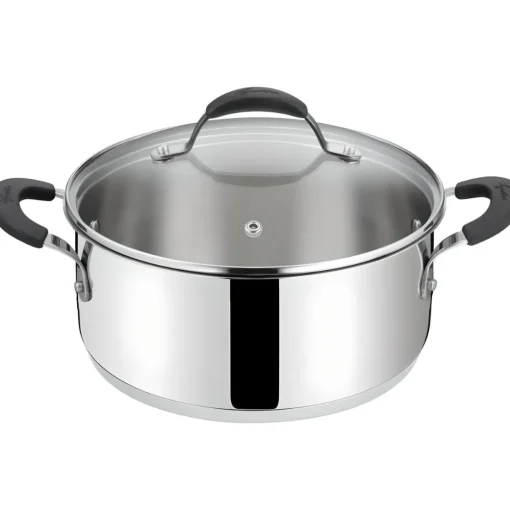 Bissolo Casa Cottura Casseruole<LAGOSTINA - CASSERUOLA 2 MANICI LINEA TEMPRA CON COPERCHIO DIAM.26CM