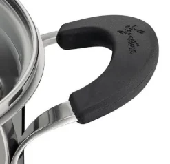 Bissolo Casa Cottura Casseruole<LAGOSTINA - CASSERUOLA 2 MANICI LINEA TEMPRA CON COPERCHIO D.18CM