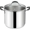Bissolo Casa Cottura Casseruole<LAGOSTINA - PENTOLA 2 MANICI LINEA TEMPRA CON COPERCHIO DIAM.18CM