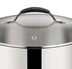 Bissolo Casa Cottura Casseruole<LAGOSTINA - PENTOLA 2 MANICI LINEA TEMPRA CON COPERCHIO DIAM.18CM
