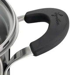 Bissolo Casa Cottura Casseruole<LAGOSTINA - PENTOLA 2 MANICI LINEA TEMPRA CON COPERCHIO DIAM.18CM