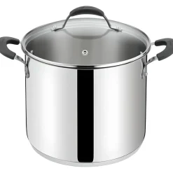 Bissolo Casa Cottura Casseruole<LAGOSTINA - PENTOLA 2 MANICI LINEA TEMPRA CON COPERCHIO DIAM. 20CM