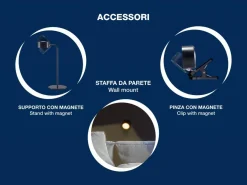 Bissolo Casa Lampade Da Scrivania E Comodino<LAMPADA DA LETTURA 3 IN 1 MAGNETE DIAM 12 H. 30CM NERA: vendita online LAMPADA DA LETTURA 3 IN 1 MAGNETE DIAM 12 H. 30CM NERA in offerta