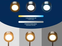 Bissolo Casa Lampade Da Scrivania E Comodino<LAMPADA DA LETTURA 3 IN 1 MAGNETE DIAM 12 H. 30CM NERA: vendita online LAMPADA DA LETTURA 3 IN 1 MAGNETE DIAM 12 H. 30CM NERA in offerta