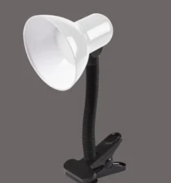 Bissolo Casa Lampade Da Scrivania E Comodino<LAMPADA DA TAVOLA CON CLIP BIANCO 12.5X9.5X30CM - 100-240V 5W 4000K: vendita online LAMPADA DA TAVOLA CON CLIP BIANCO 12.5X9.5X30CM - 100-240V 5W 4000K in offerta