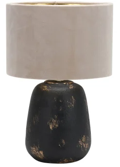 Bissolo Casa Lampade Da Scrivania E Comodino<LAMPADA DA TAVOLA IN CERAMICA BEIGE 24X24X36.5CM: vendita online LAMPADA DA TAVOLA IN CERAMICA BEIGE 24X24X36.5CM in offerta