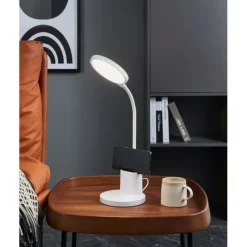 Bissolo Casa Lampade Da Scrivania E Comodino<LAMPADA DA TAVOLO A LED BROLINI BIANCA H. 55CM - 2.1W 300lm 2700-6000W: vendita online LAMPADA DA TAVOLO A LED BROLINI BIANCA H. 55CM - 2.1W 300lm 2700-6000W in offerta
