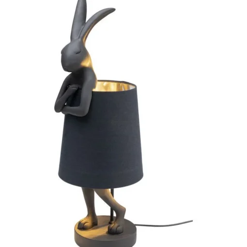 Bissolo Casa Lampade Da Scrivania E Comodino<LAMPADA DA TAVOLO ANIMAL RABBIT NERO/ARGENTO H.68,2CM - E14 1X5W 50/60HZ: vendita online LAMPADA DA TAVOLO ANIMAL RABBIT NERO/ARGENTO H.68,2CM - E14 1X5W 50/60HZ in offerta