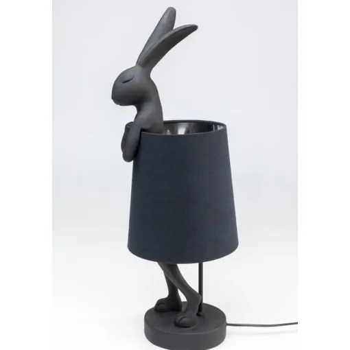Bissolo Casa Lampade Da Scrivania E Comodino<LAMPADA DA TAVOLO ANIMAL RABBIT NERO/ARGENTO H.68,2CM - E14 1X5W 50/60HZ: vendita online LAMPADA DA TAVOLO ANIMAL RABBIT NERO/ARGENTO H.68,2CM - E14 1X5W 50/60HZ in offerta
