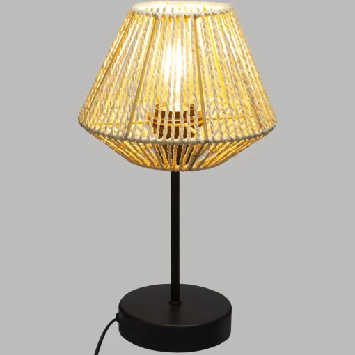 Bissolo Casa Lampade Da Scrivania E Comodino<LAMPADA DA TAVOLO CON CORDA NATURALE JILY H34CM: vendita online LAMPADA DA TAVOLO CON CORDA NATURALE JILY H34CM in offerta