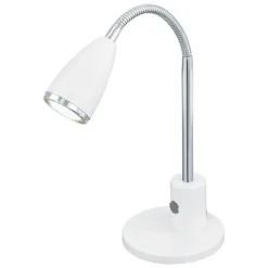 Bissolo Casa Lampade Da Scrivania E Comodino<LAMPADA DA TAVOLO FOX BIANCO/CROMATO 32CM - 1X3000K 1X240lm 1X3W GU10: vendita online LAMPADA DA TAVOLO FOX BIANCO/CROMATO 32CM - 1X3000K 1X240lm 1X3W GU10 in offerta
