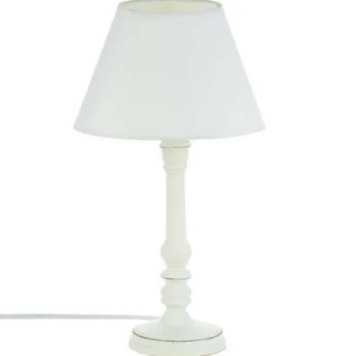 Bissolo Casa Lampade Da Scrivania E Comodino<LAMPADA DA TAVOLO LEO BIANCO H 36CM - E14 25W: vendita online LAMPADA DA TAVOLO LEO BIANCO H 36CM - E14 25W in offerta
