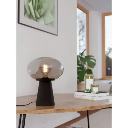 Bissolo Casa Lampade Da Scrivania E Comodino<LAMPADA DA TAVOLO MADONNINA NERA H. 32,5CM - 1X40W E27: vendita online LAMPADA DA TAVOLO MADONNINA NERA H. 32,5CM - 1X40W E27 in offerta