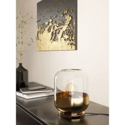 Bissolo Casa Lampade Da Scrivania E Comodino<LAMPADA DA TAVOLO MARYVILLA ORO H. 23CM - 1X40W E27: vendita online LAMPADA DA TAVOLO MARYVILLA ORO H. 23CM - 1X40W E27 in offerta