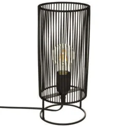 Bissolo Casa Lampade Da Scrivania E Comodino<LAMPADA DA TAVOLO NORA NERA H 30CM - E27 40W: vendita online LAMPADA DA TAVOLO NORA NERA H 30CM - E27 40W in offerta