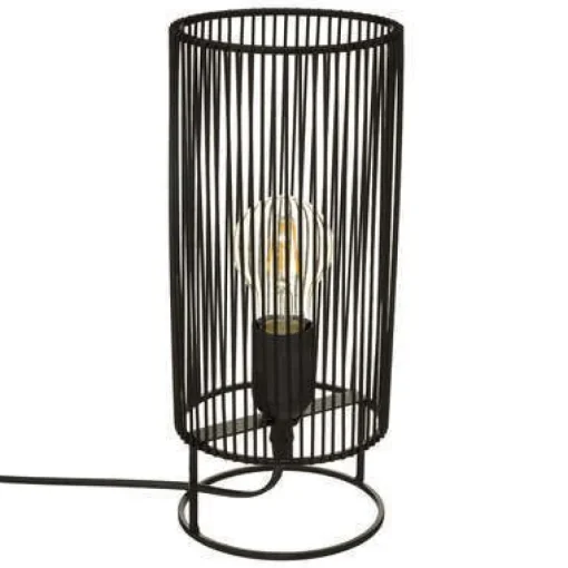 Bissolo Casa Lampade Da Scrivania E Comodino<LAMPADA DA TAVOLO NORA NERA H 30CM - E27 40W: vendita online LAMPADA DA TAVOLO NORA NERA H 30CM - E27 40W in offerta