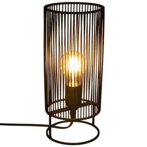Bissolo Casa Lampade Da Scrivania E Comodino<LAMPADA DA TAVOLO NORA NERA H 30CM - E27 40W: vendita online LAMPADA DA TAVOLO NORA NERA H 30CM - E27 40W in offerta