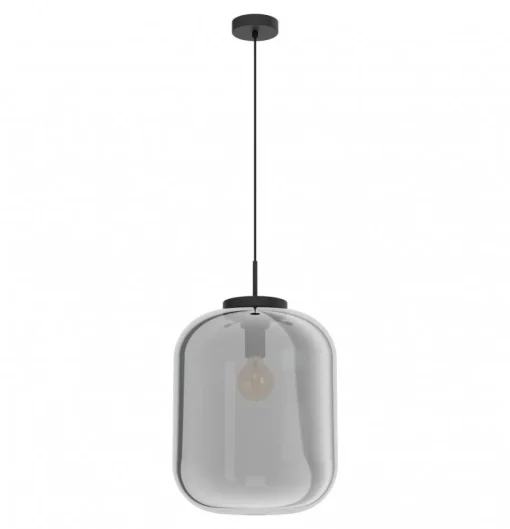 Bissolo Casa Lampadari<LAMPADARIO 1 LUCE BULCIAGO FUME' D25XH150CM - 1X40W E27: vendita online LAMPADARIO 1 LUCE BULCIAGO FUME' D25XH150CM - 1X40W E27 in offerta