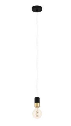 Bissolo Casa Lampadari<LAMPADARIO 1 LUCE CALARI NERO H. 150CM - E27: vendita online LAMPADARIO 1 LUCE CALARI NERO H. 150CM - E27 in offerta