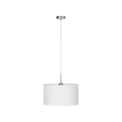 Bissolo Casa Lampadari<LAMPADARIO 1 LUCE PASTERI SATINATO/BIANCO 38CM - 1X60W E27: vendita online LAMPADARIO 1 LUCE PASTERI SATINATO/BIANCO 38CM - 1X60W E27 in offerta