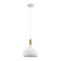 Bissolo Casa Lampadari<LAMPADARIO 1 LUCE SABINAR BIANCO/MARRONE 28CM - 1X60W E27: vendita online LAMPADARIO 1 LUCE SABINAR BIANCO/MARRONE 28CM - 1X60W E27 in offerta