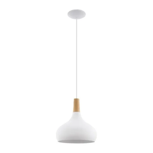 Bissolo Casa Lampadari<LAMPADARIO 1 LUCE SABINAR BIANCO/MARRONE 28CM - 1X60W E27: vendita online LAMPADARIO 1 LUCE SABINAR BIANCO/MARRONE 28CM - 1X60W E27 in offerta