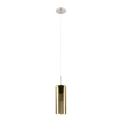 Bissolo Casa Lampadari<LAMPADARIO 1 LUCE SELVINO ORO FUME' D10XH110CM - 1X15W E27: vendita online LAMPADARIO 1 LUCE SELVINO ORO FUME' D10XH110CM - 1X15W E27 in offerta