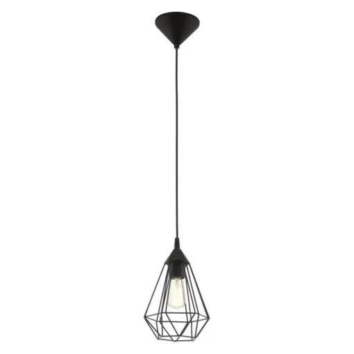 Bissolo Casa Lampadari<LAMPADARIO 1 LUCE TARBES NERO 17,5CM - 1X60W E27: vendita online LAMPADARIO 1 LUCE TARBES NERO 17,5CM - 1X60W E27 in offerta