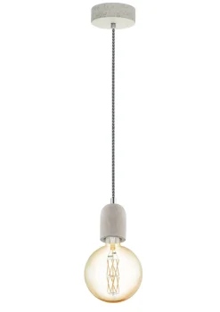 Bissolo Casa Lampadari<LAMPADARIO 1 LUCE YORTH GRGIO H. 200CM - 1X60W E27: vendita online LAMPADARIO 1 LUCE YORTH GRGIO H. 200CM - 1X60W E27 in offerta