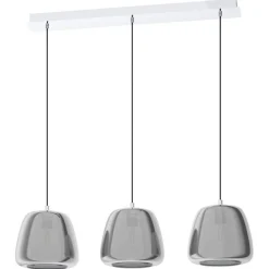 Bissolo Casa Lampadari<LAMPADARIO 3 LUCI ALBARINO CROMATO L87 H150CM - 3X40W E27: vendita online LAMPADARIO 3 LUCI ALBARINO CROMATO L87 H150CM - 3X40W E27 in offerta