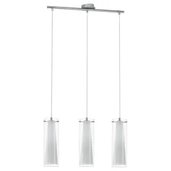 Bissolo Casa Lampadari<LAMPADARIO 3 LUCI PINTO CROMATO 110CM - 3X40W E27: vendita online LAMPADARIO 3 LUCI PINTO CROMATO 110CM - 3X40W E27 in offerta