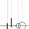 Bissolo Casa Lampadari<LAMPADARIO A LED LESLIE NERO L.100CM - 36W 4000K 2000lm: vendita online LAMPADARIO A LED LESLIE NERO L.100CM - 36W 4000K 2000lm in offerta