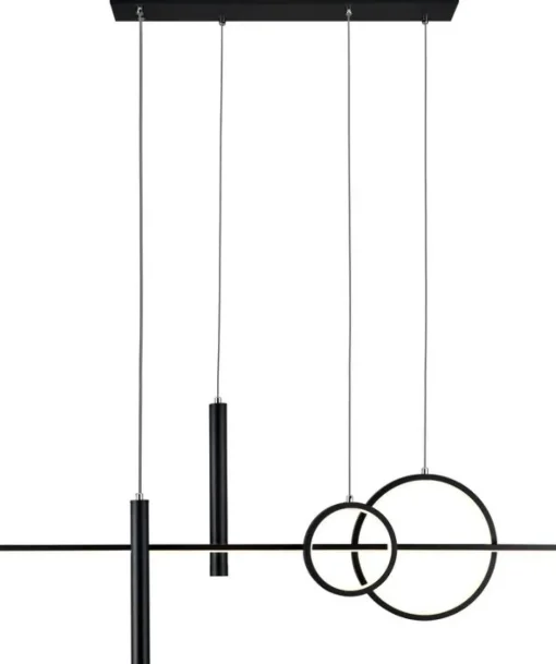 Bissolo Casa Lampadari<LAMPADARIO A LED LESLIE NERO L.100CM - 36W 4000K 2000lm: vendita online LAMPADARIO A LED LESLIE NERO L.100CM - 36W 4000K 2000lm in offerta