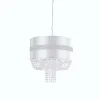 Bissolo Casa Lampadari<LAMPADARIO CHIGNON BIANCO+PENDEL ART.MT3202020 D. 40CM - 1XE27 60W: vendita online LAMPADARIO CHIGNON BIANCO+PENDEL ART.MT3202020 D. 40CM - 1XE27 60W in offerta