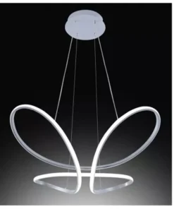 Bissolo Casa Lampadari<LAMPADARIO FARFALLA A LED SILVER L 63CM : vendita online LAMPADARIO FARFALLA A LED SILVER L 63CM in offerta