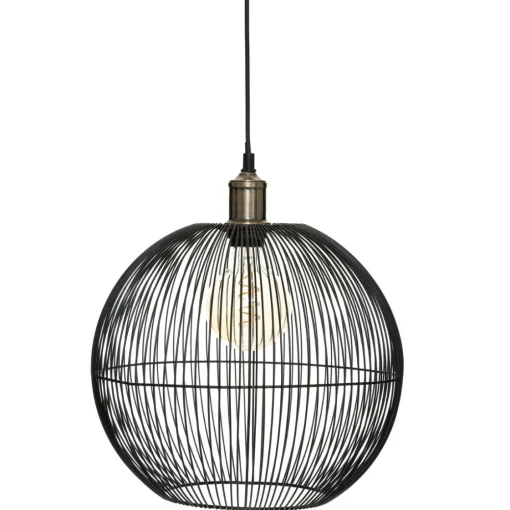 Bissolo Casa Lampadari<LAMPADARIO IN METALLO NERO D. 34CM: vendita online LAMPADARIO IN METALLO NERO D. 34CM in offerta